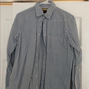 button up collared striped shirt